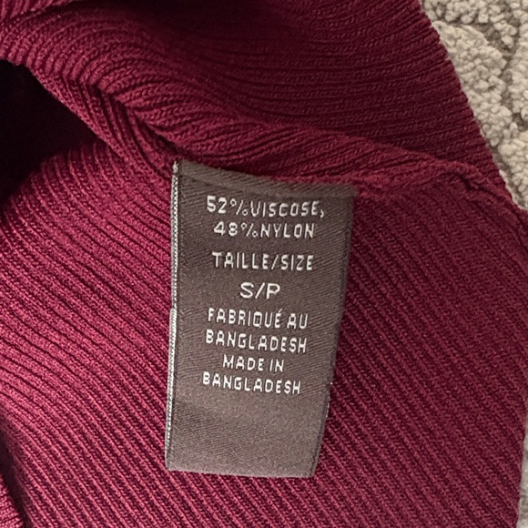 Burgundy Ribbed Cardigan - Picture 3 of 7